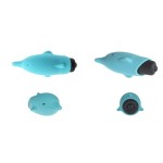 Голубой вибростимулятор-дельфин Lastic Pocket Dolphin - 7,5 см