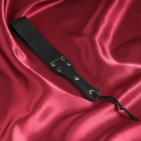 Черная кожаная шлепалка Хлопушка - 29 см. Черная кожаная шлепалка Хлопушка - 29 см.