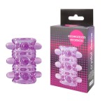 Открытая фиолетовая насадка на пенис Crystal Sleeve - 5,5 см