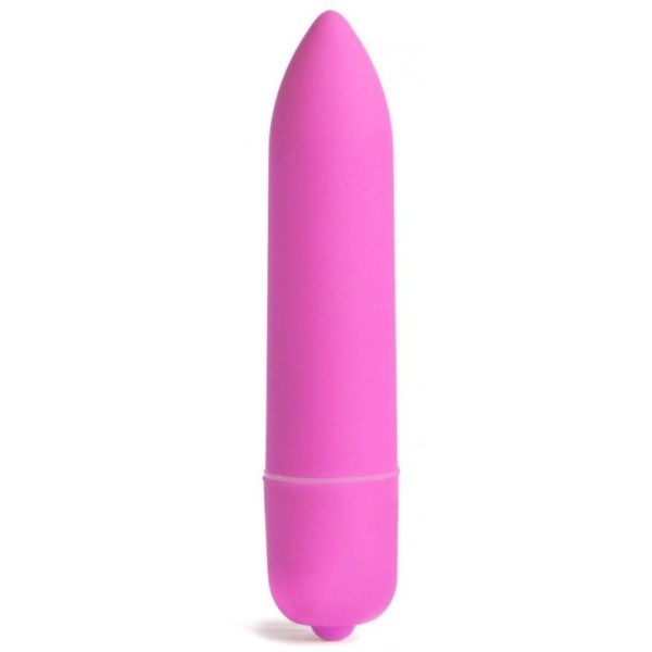 Розовая вибропуля X-Basic Long Bullet-10 speeds - 9 см