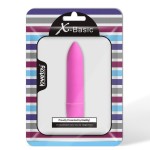Розовая вибропуля X-Basic Long Bullet-10 speeds - 9 см