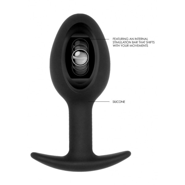 Черная анальная пробка N 89 Self Penetrating Butt Plug - 8,3 см