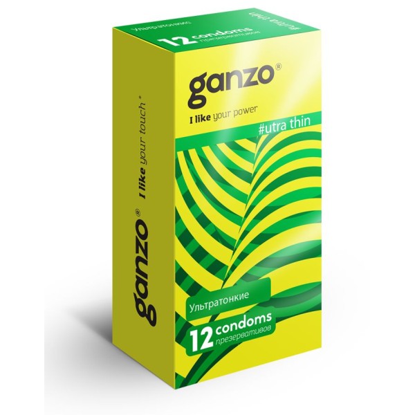 Ультратонкие презервативы Ganzo Ultra thin - 12 шт