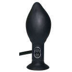 Анальный вибратор с функцией расширения True Black - 17 см