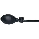Анальный вибратор с функцией расширения True Black - 17 см