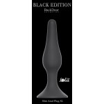 Чёрная анальная пробка Slim Anal Plug XL - 15,5 см