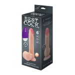 Телесный вибромассажёр-реалистик BEST COCK 6  - 19 см