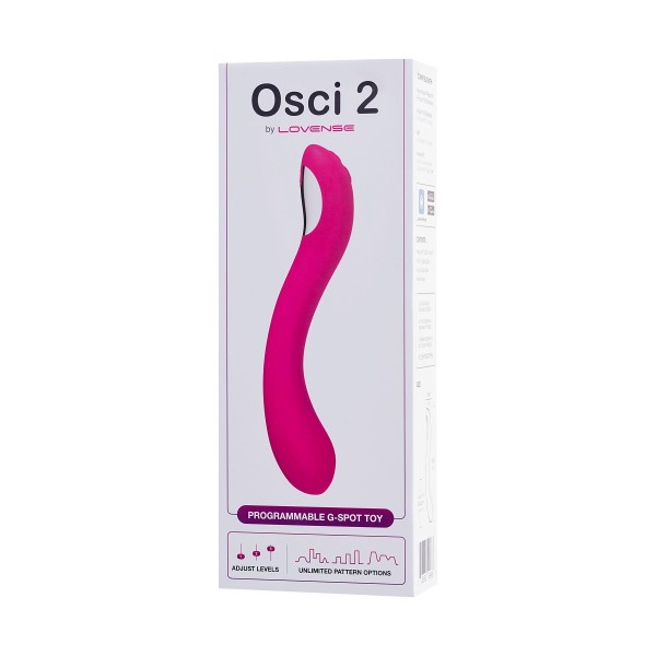 Ярко-розовый вибратор Lovense Osci 2 - 22 см