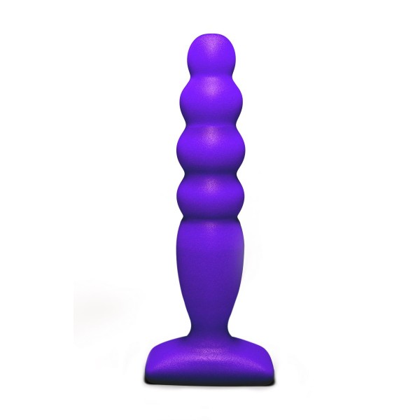 Фиолетовый анальный стимулятор Large Bubble Plug - 14,5 см