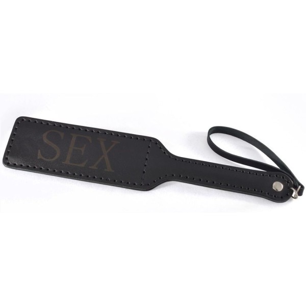 Черная гладкая шлепалка SEX - 35 см