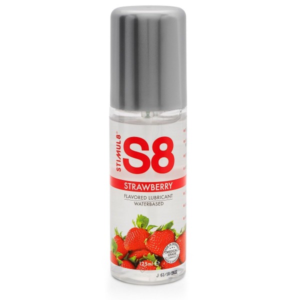 Смазка на водной основе S8 Flavored Lube со вкусом клубники - 125 мл