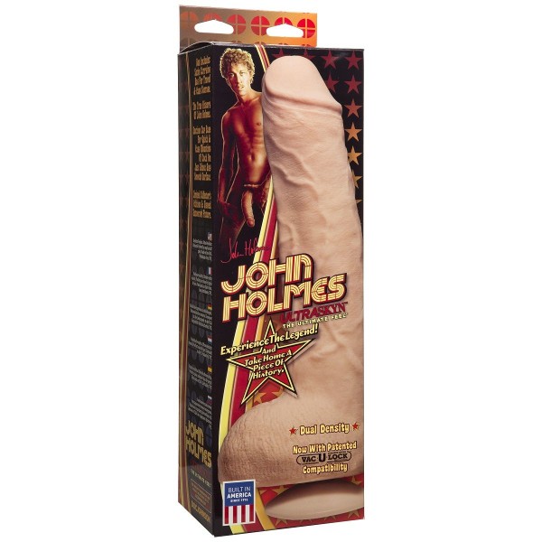 Телесный фаллоимитатор John Holmes ULTRASKYN Realistic Cock with Removable Vac-U-Lock Suction Cup - 25,1 см