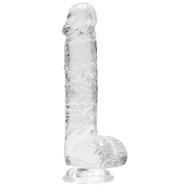 Прозрачный фаллоимитатор Realrock Crystal Clear 7 inch - 19 см