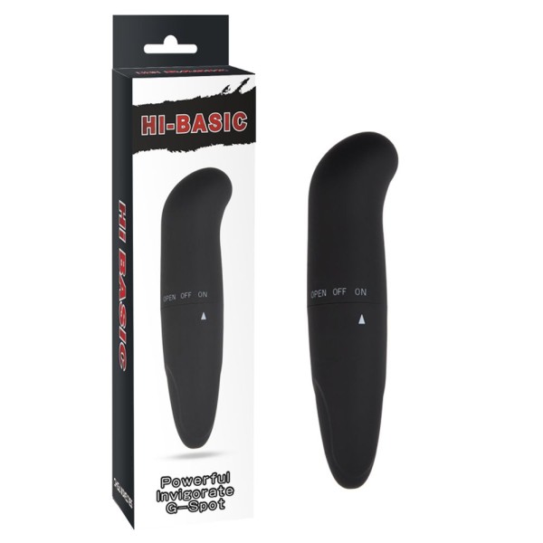 Черный вибратор Powerful Invigorate G-Spot - 12,5 см