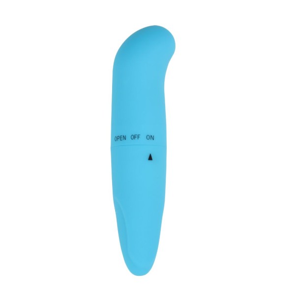 Голубой мини-вибратор Powerful Invigorate G-Spot - 12 см