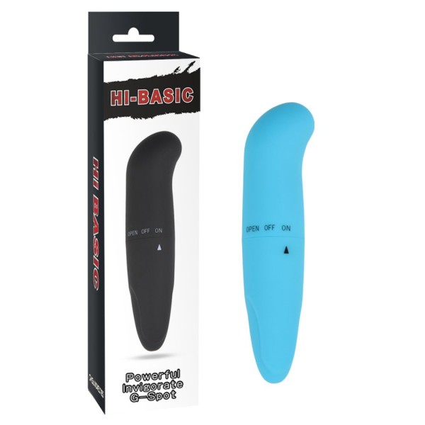 Голубой мини-вибратор Powerful Invigorate G-Spot - 12 см