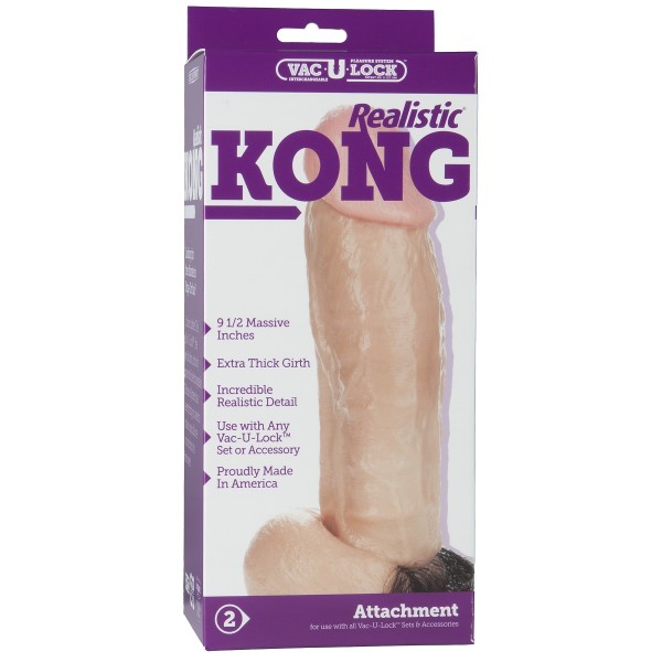 Крупная насадка Vac-U-Lock Realistic Kong - 23 см