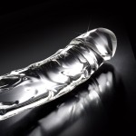 Прозрачный стеклянный фаллоимитатор Icicles №62 - 16,5 см