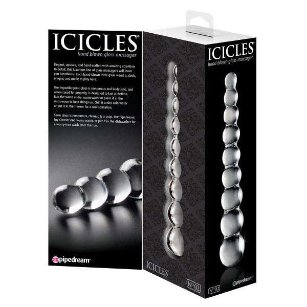 Стеклянная анальная елочка Icicles No2 - 21,6 см