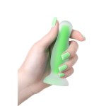 Зеленая, светящаяся в темноте анальная втулка Victor Glow - 10 см