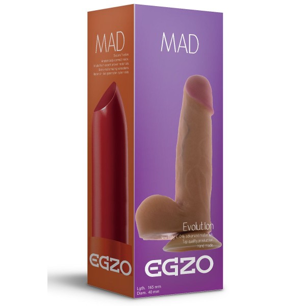Телесный фаллоимитатор с присоской Mad Lipstick - 16,5 см