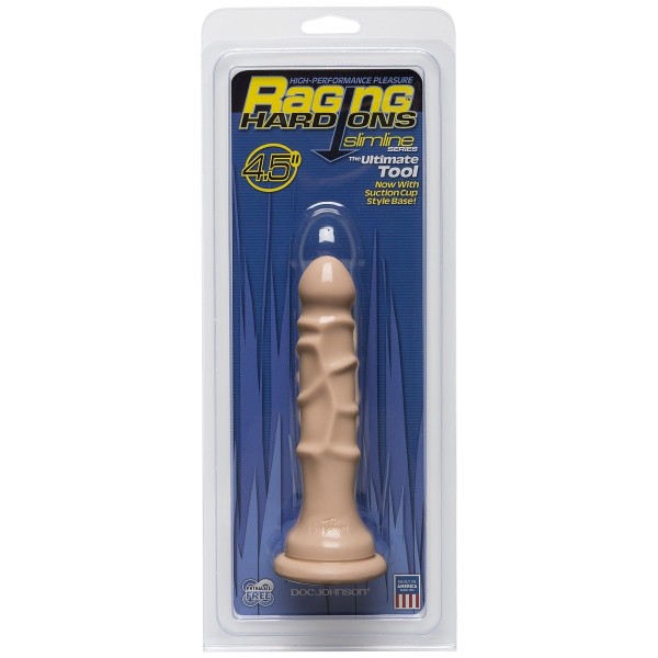 Анальный фаллос Raging Hard-Ons Slimline with Suction Cup 45  Dong - 15,5 см