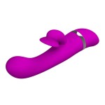 Вибратор Pretty Love Bert с клиторальным отростком - 18,8 см