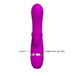 Вибратор Pretty Love Bert с клиторальным отростком - 18,8 см