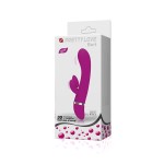 Вибратор Pretty Love Bert с клиторальным отростком - 18,8 см