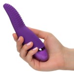 Фиолетовый вибромассажер Aura Tickler с шишечками - 17,25 см