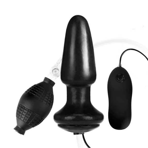 Надувная вибрирующая анальная пробка  Inflatable Vibrating Butt Plug - 10,2 см