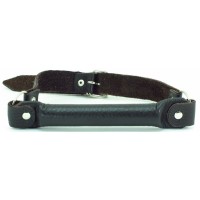 Чёрный кожаный кляп-трензель Чёрный кожаный кляп-трензель