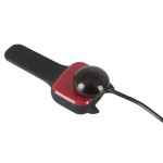 Черный вибромассажер простаты с нагревом и ротацией Prostate Plug - 14,5 см