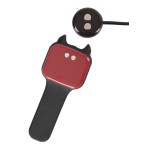 Черный вибромассажер простаты с нагревом и ротацией Prostate Plug - 14,5 см