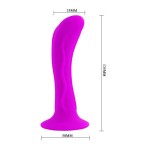 Лиловая анальная пробка Booty Passion с присоской - 13,5 см