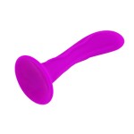 Лиловая анальная пробка Booty Passion с присоской - 13,5 см