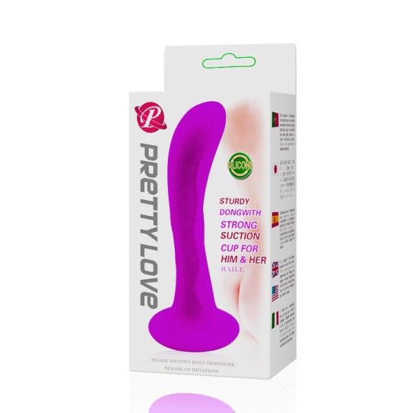Лиловая анальная пробка Booty Passion с присоской - 13,5 см