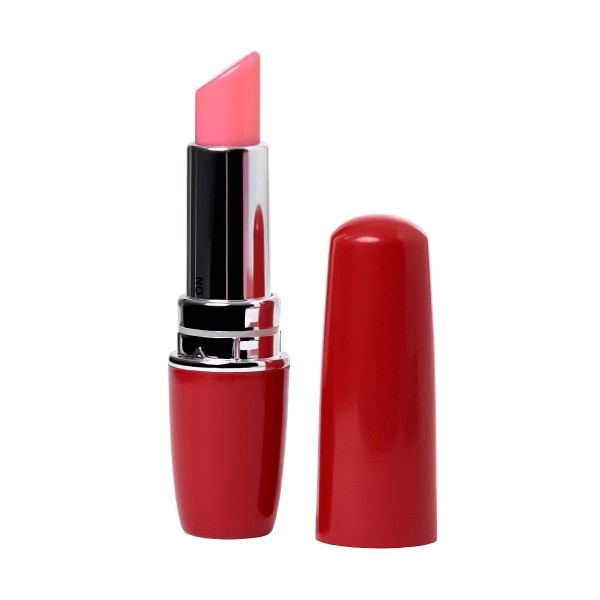 Красный мини-вибратор в форме губной помады Lipstick Vibe