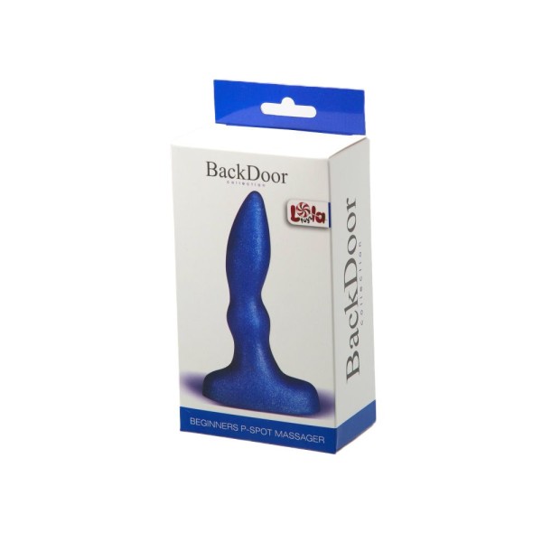 Синий анальный стимулятор Beginners p-spot massager - 11 см