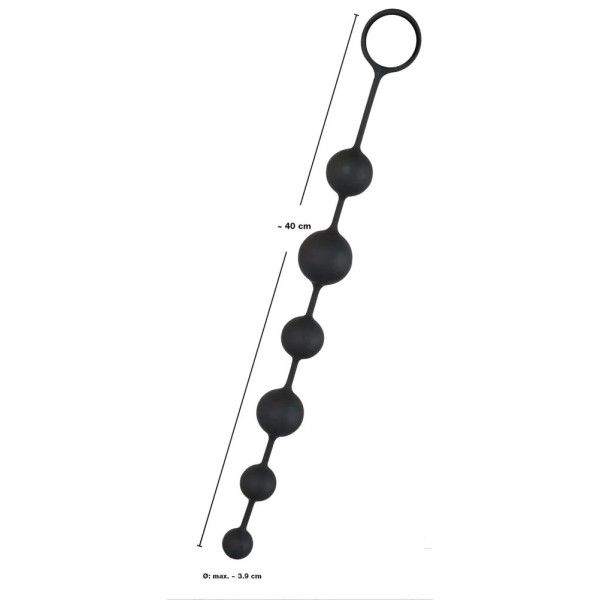 Анальная цепочка Black Velvets Anal Beads - 40 см