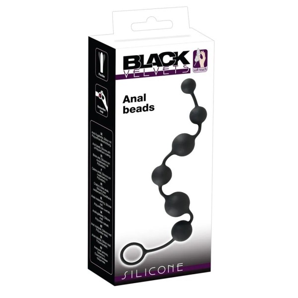 Анальная цепочка Black Velvets Anal Beads - 40 см
