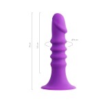 Фиолетовый анальный фаллоимитатор Drilly - 14 см