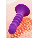 Фиолетовый анальный фаллоимитатор Drilly - 14 см