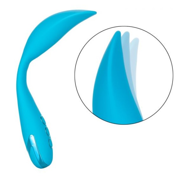 Голубой гнущийся вибратор Palm Springs Pleaser с функцией Power Boost - 15,25 см