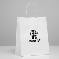 Подарочный пакет Все равно не вырастет - 30 х 24 см. Подарочный пакет Все равно не вырастет - 30 х 24 см.