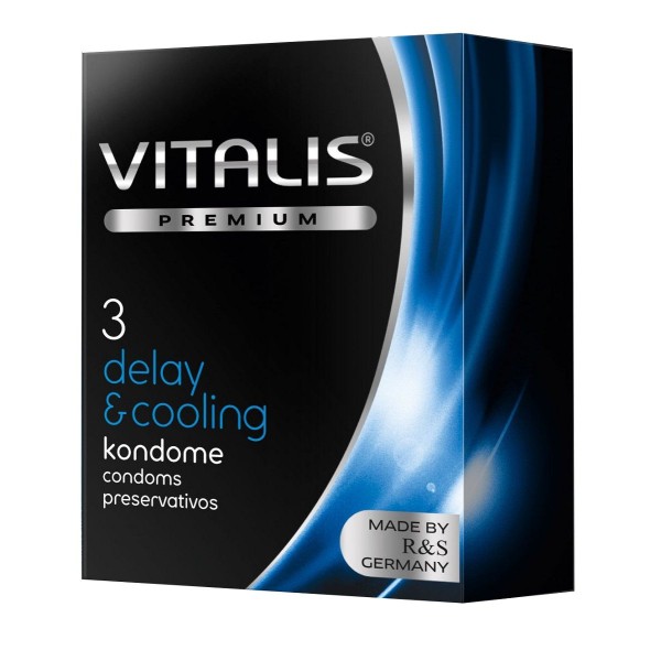 Презервативы VITALIS PREMIUM delay   cooling с охлаждающим эффектом - 3 шт