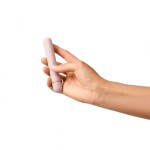 Пудровый мини-вибратор Le Wand Baton с текстурированной насадкой - 11,9 см