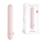 Пудровый мини-вибратор Le Wand Baton с текстурированной насадкой - 11,9 см
