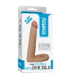 Телесная насадка для двойного проникновения The Ultra Soft Double 625 - 15,8 см