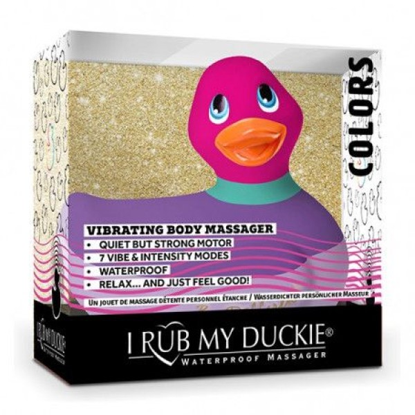 Фиолетово-розовый вибратор-уточка I Rub My Duckie 20 Colors